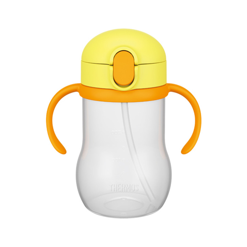 THERMOS 膳魔师 婴儿保冷杯 吸管杯直饮带盖便携式杯子 NPD-350-Y 黄色款350ml 保冷专用