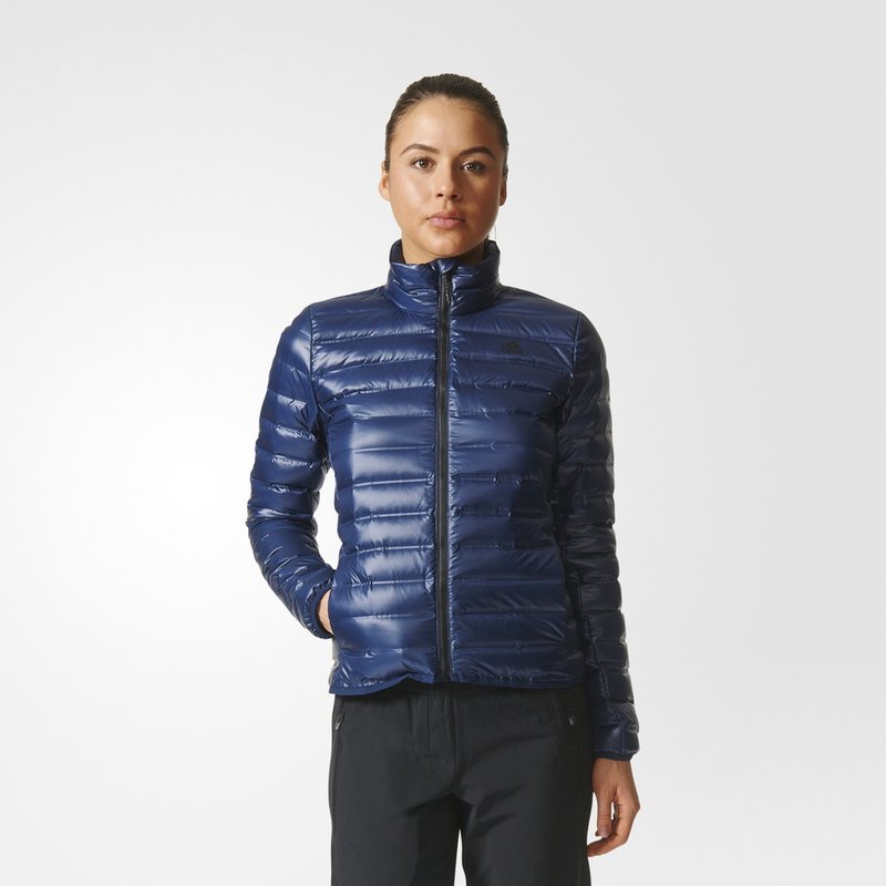 ADIDAS冬季女子羽绒夹克BQ1987 S 学院藏青蓝