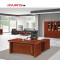 DYUANS东原办公桌油漆班台1.6米油漆办公桌L-5516H 红棕色