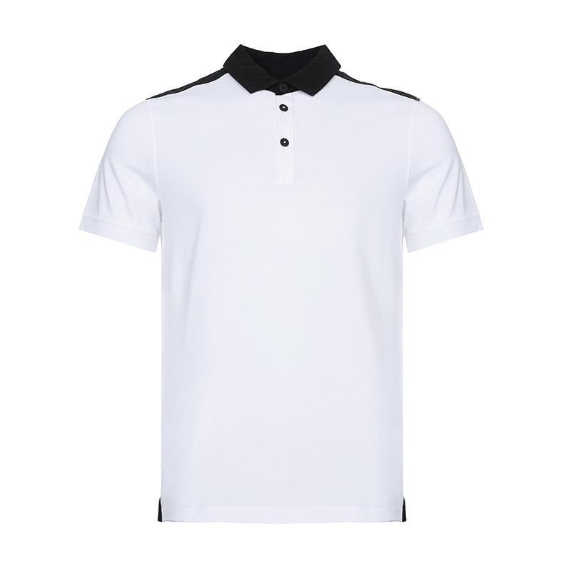 HUGO BOSS 雨果博斯 男款棉质短袖POLO衫 50408654 100-白色黑色 XL