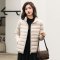 高梵(GOLDFARM)2019秋冬新款轻薄羽绒服女短款韩版修身立领休闲保暖外套 L 象牙白