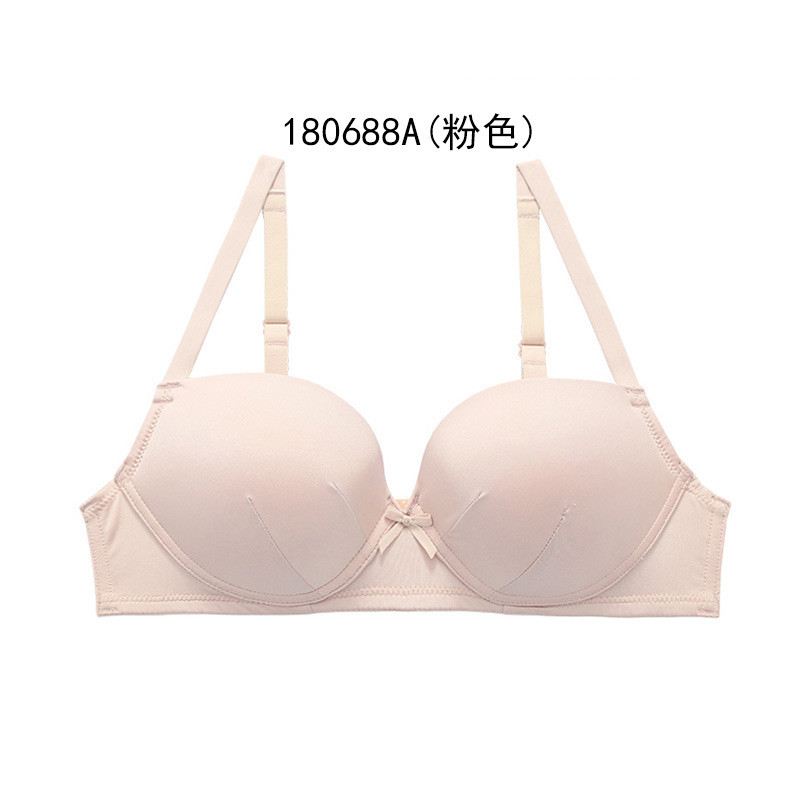 歌瑞尔甜美时尚性感小胸聚拢内衣女无钢圈舒适文胸罩 ABB18047 B80 粉色