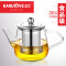 KAMJOVE/金灶A系列茶艺壶泡茶壶正品耐热玻璃花茶壶飘逸杯煮茶壶 A-04+K-106【4只装】
