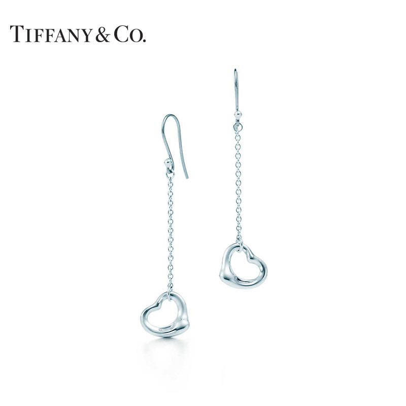 TIFFANY&CO.蒂芙尼ELSA PERETTI™系列：Open Heart垂坠耳环 925银 银色