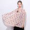 文艺范印花披肩 爱意满满红色