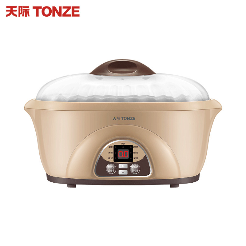 天际(TONZE)DGD16-16ZWG紫砂微电脑电炖盅奶茶色