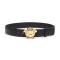 Versace 范思哲 男士美杜莎头像搭扣牛皮板扣式皮带腰带 DCU4140 DGOVV 115cm D41E-黑色枪色