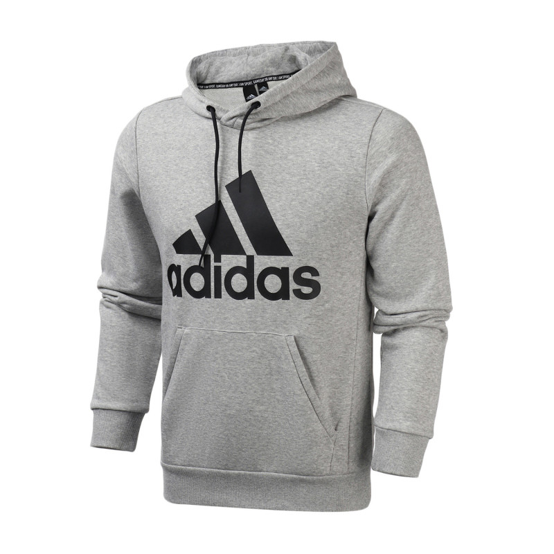 阿迪达斯男服卫衣宽松连帽套头衫休闲运动服DT9947 L DT9947灰色