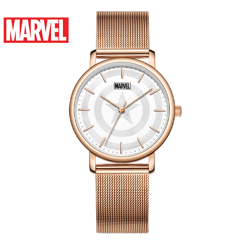 新品 迪士尼漫威（MARVEL）手表 复仇者联盟系列手表女士石英表时尚皮带钢链手表 M-9126RRW-2