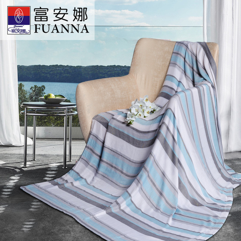 富安娜 (FUANNA) 富安娜色织毯 - 140*190cm 840g 初见富安娜 床上用品 毛毯 单条装 混色 140*190cm
