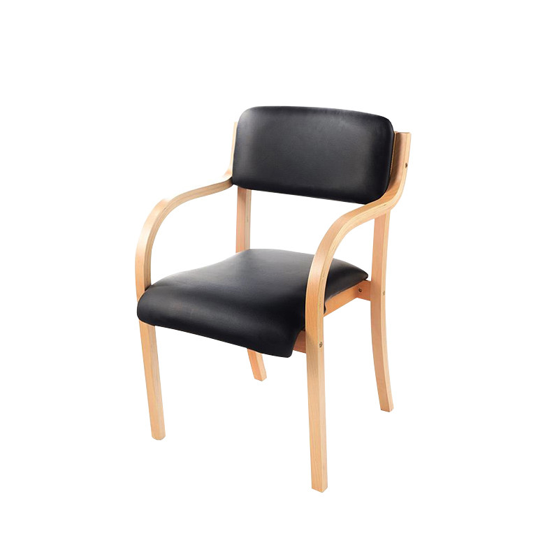 富和美(BNF)钢制椅脚电脑椅会议椅家用办公椅子人体工学椅休闲会议椅座椅办公椅大班椅优质西皮黑色 黑色西皮