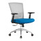 富和美(BNF)办公家具电脑椅家用椅子人体工学椅座椅工作椅员工椅会议椅职员椅办公椅透气网布椅2820 蓝色带五星轮