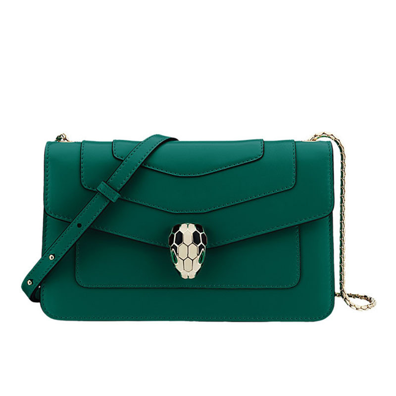 【预售】BVLGARI SERPENTI FOREVER 单肩包 绿色