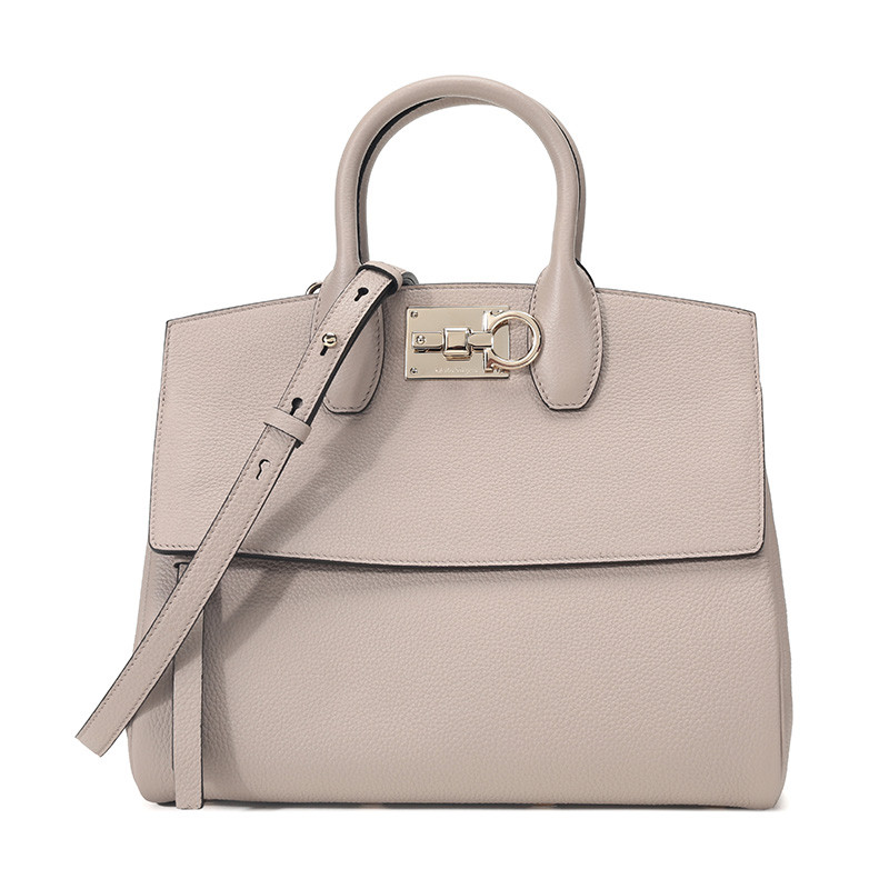 Salvatore Ferragamo 萨瓦托·菲拉格慕 女士牛皮手提单肩包 21H159 0714449-米灰色