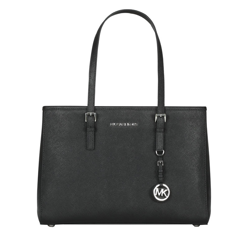 Michael Kors/迈克·科尔斯 女士Jet Set系列大号手拎单肩包 30T3STVT7L 黑色