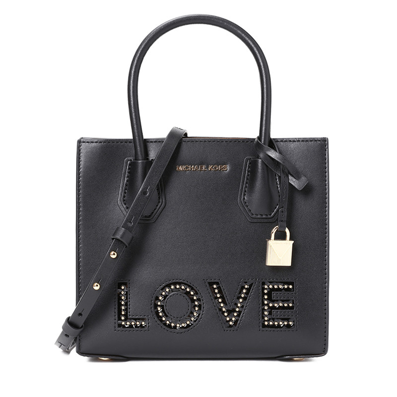MK Mercer 斜挎包 中号 LOVE铆钉款 30H7GM9M6O 黑色