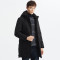 雪中飞2019秋冬新款简约基础休闲运动保暖纯色连帽男士短款羽绒服 175 黑色