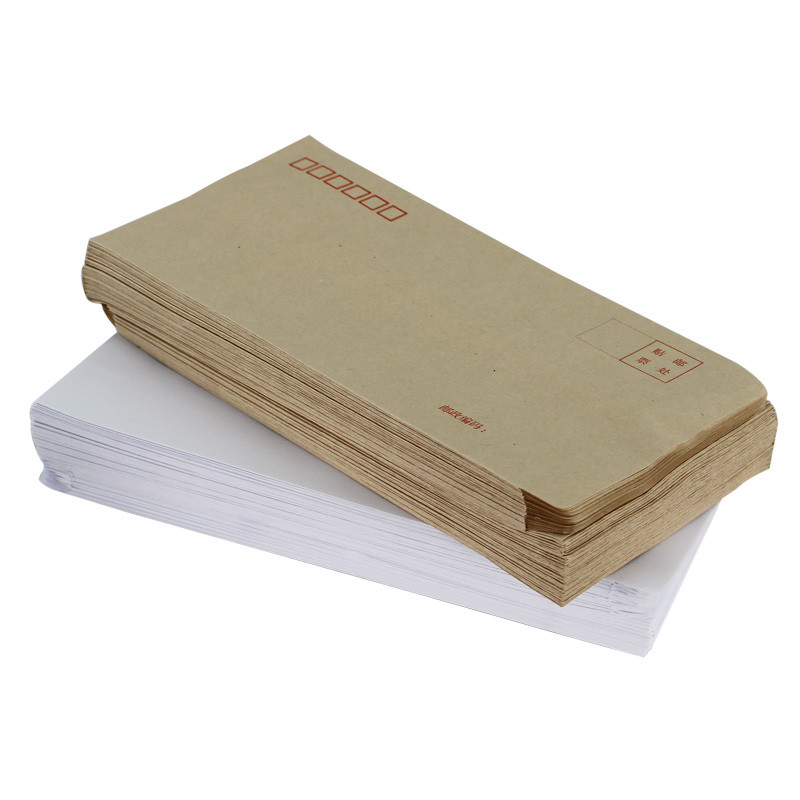递乐(DiLe)5#中式信封白色/牛皮纸信封 220*110mm 100个/包