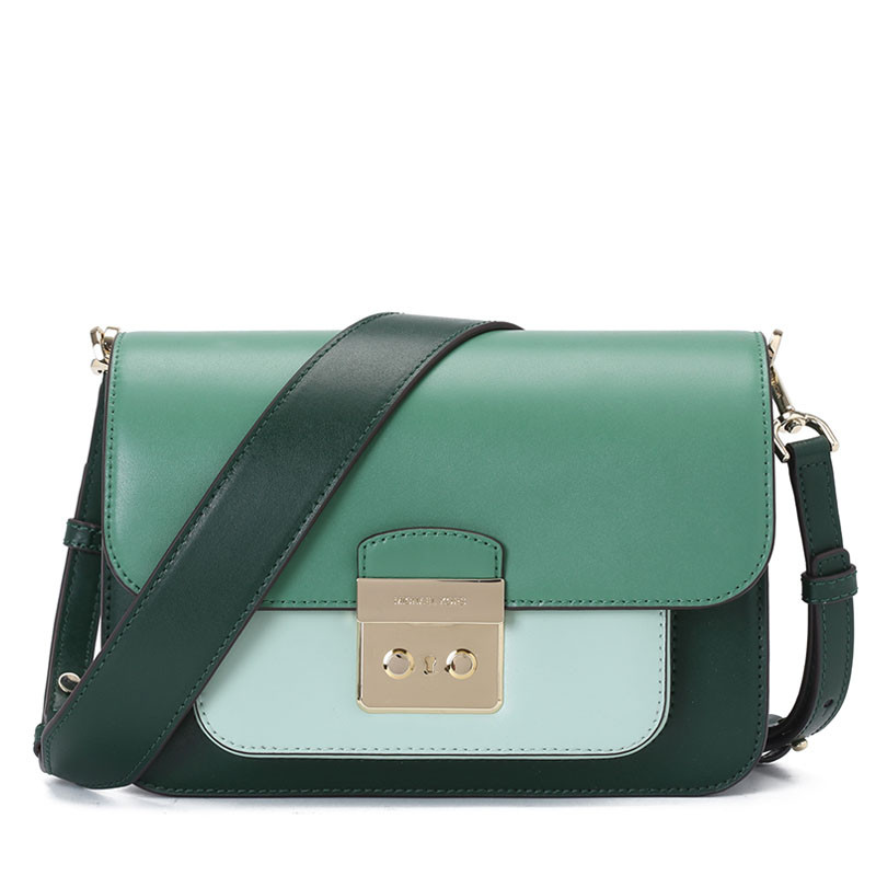 MK Sloan Editor 单肩包 拼色/绿