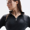 HOTSUIT吸汗服女2019秋季新款立领修身显瘦健身运动排汗长袖T恤6960014 S 银白色