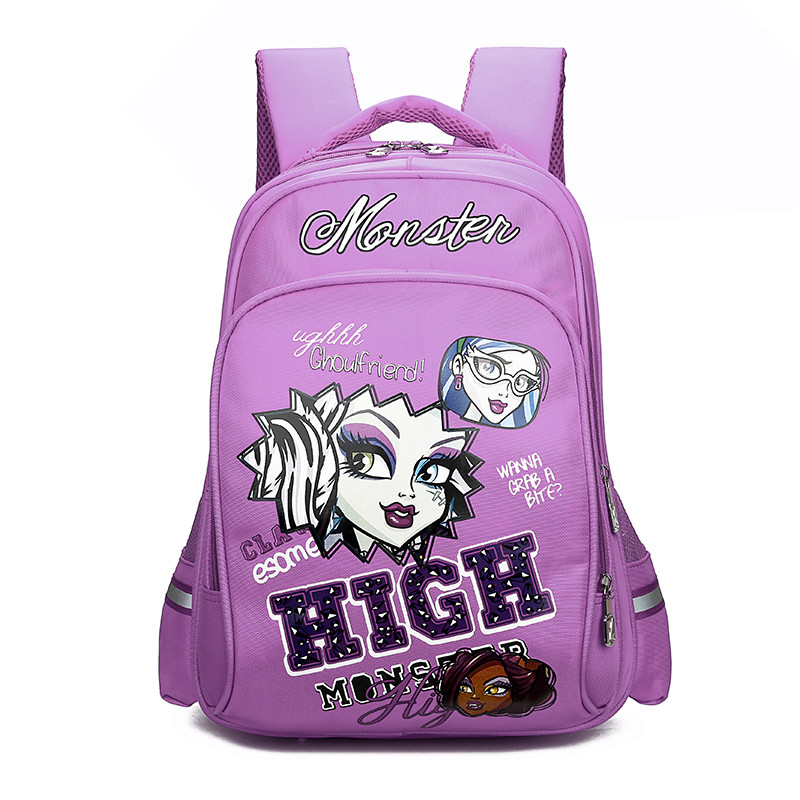 OUMANTU书包小学生 6-12周岁 减负护脊双肩包3-5年级儿童书包1-3年级女孩A860 紫色