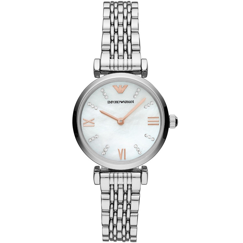 阿玛尼 （Emporio Armani）手表 时尚休闲石英表钢带镶钻手表女 AR11204 AR11204
