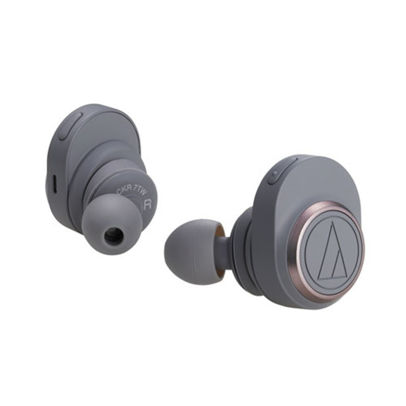 铁三角（audio-technica）ATH-CKR7TW 入耳式真无线耳机 灰色