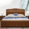 景山百岁 床 实木床 现代中式橡木床1.8米1.5m全实木大床双人婚床储物高箱床卧室家具纯木质床架981# 1.8*2米高箱床+棕垫+1个床头柜
