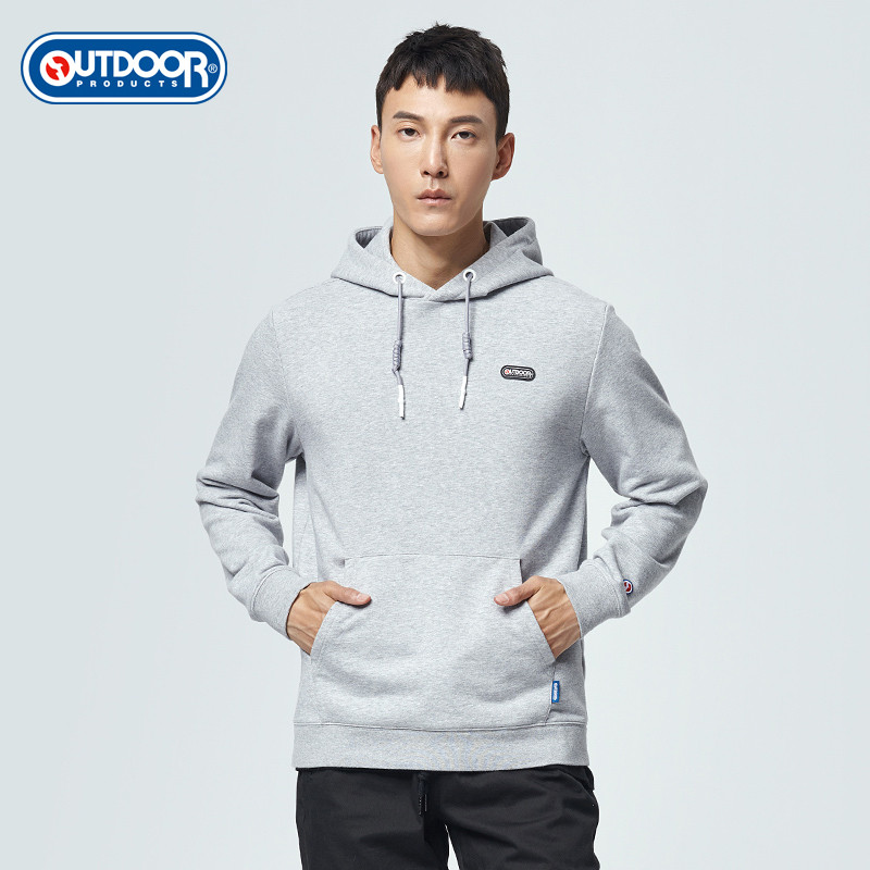 （OUTDOOR PRODUCTS）运动户外男式连帽卫衣运动休闲长袖上衣OFWY1941001 2XL OFWY1941001-1/花灰（男）