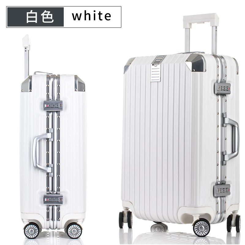 SWISSGEAR瑞士十字系列防刮铝框拉杆箱万向轮行李箱耐磨旅行箱男女托运箱登机箱皮箱硬箱 26寸 L7019 白色 26寸