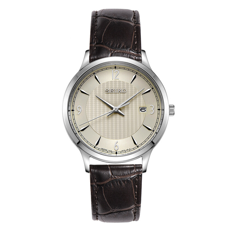 精工（SEIKO）石英表 男 商务休闲皮带男士石英表SGEH83J1 SGEH83J1
