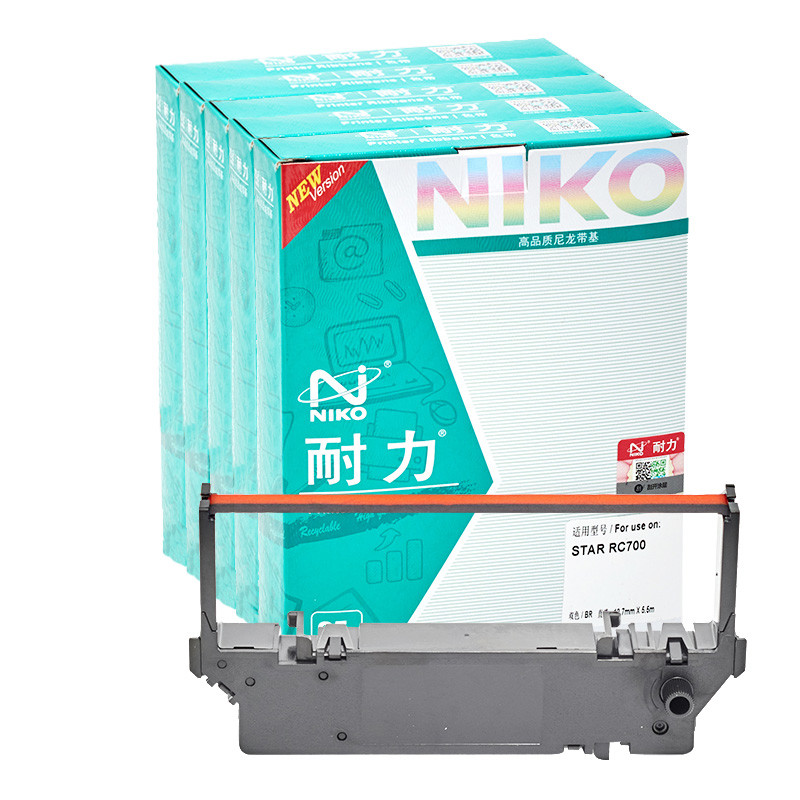 耐力SP700色带适用实达SP712 717 742 747 760 762 RC700 SP700双色(黑/红)色带架 双色(黑/红)色带架5支装