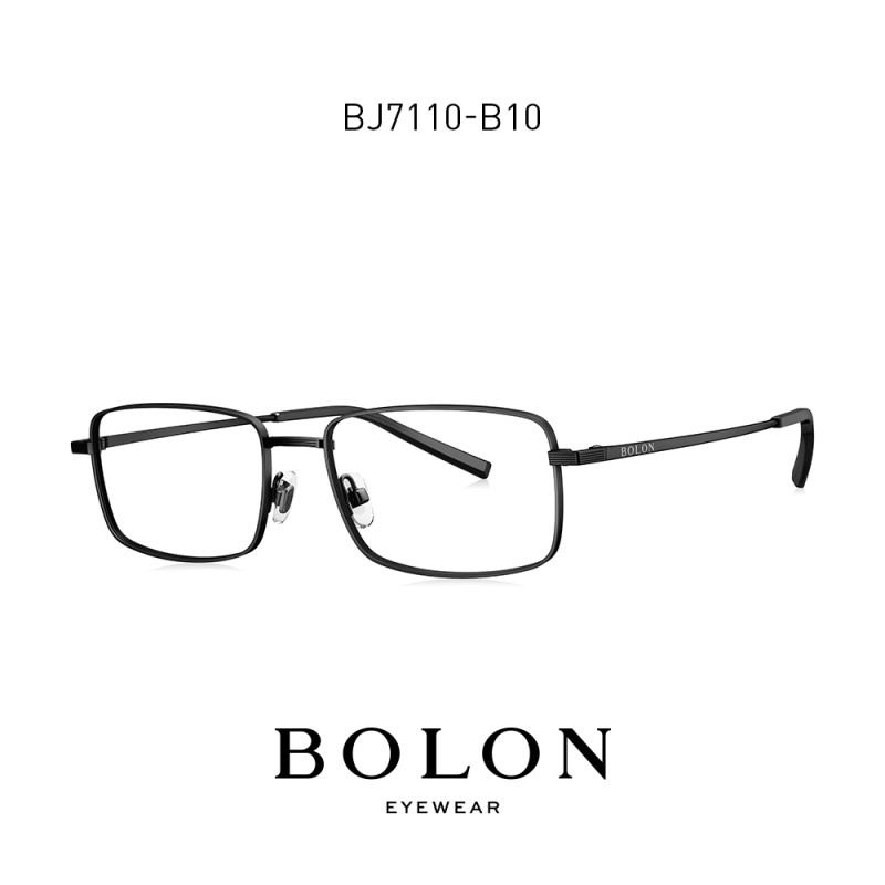BOLON暴龙2019 新款复古光学镜男女款金属近视镜时尚眼镜架BJ7110 B10半光哑黑色