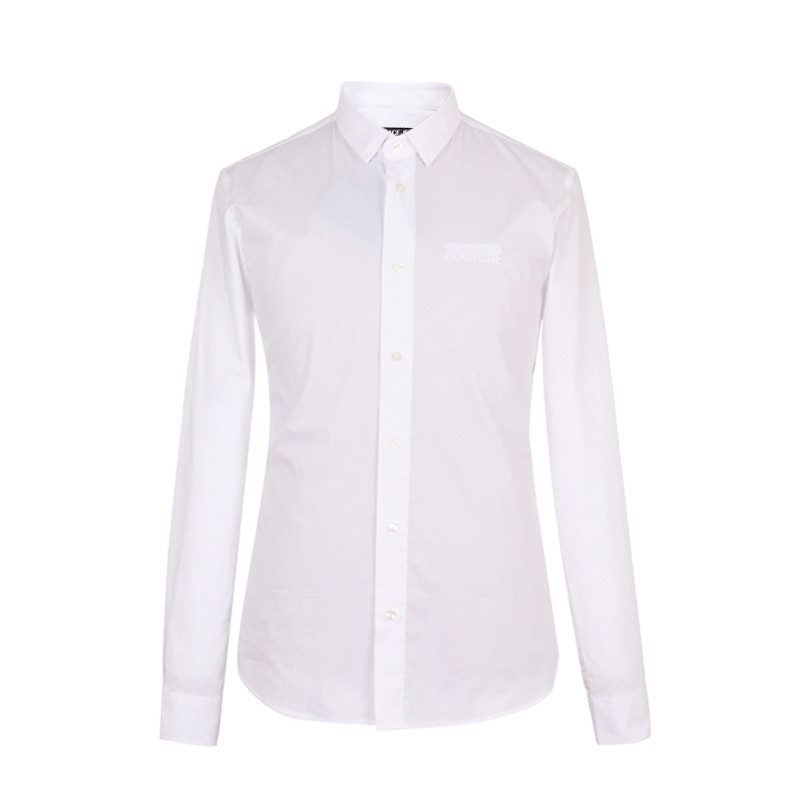 VERSACE JEANS 范思哲 男款棉质长袖衬衫 B1GUA6S1 30205 54 003-白色