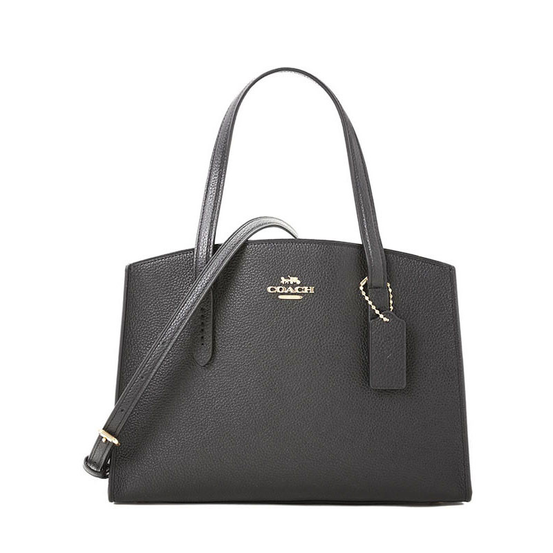 COACH/蔻驰 女包牛皮革手拎斜挎查理包 29529 黑色