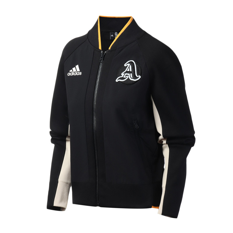 阿迪达斯女服夹克外套运动型格训练休闲运动服EA0422 XL EA0422黑色/亚麻棕