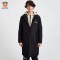 PaulFrank/大嘴猴2019秋冬羽绒服宽松连帽中长款假两件外套X XXL 黑色