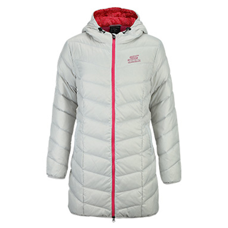 斯凯奇SKECHERS女长款羽绒(DownCoat) SAWW17516 M 原子灰