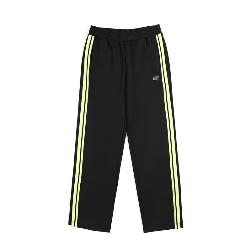 skechers斯凯奇女装新款时尚复古青春校园 运动长裤 L2SP2DPW01 S 乌黑色