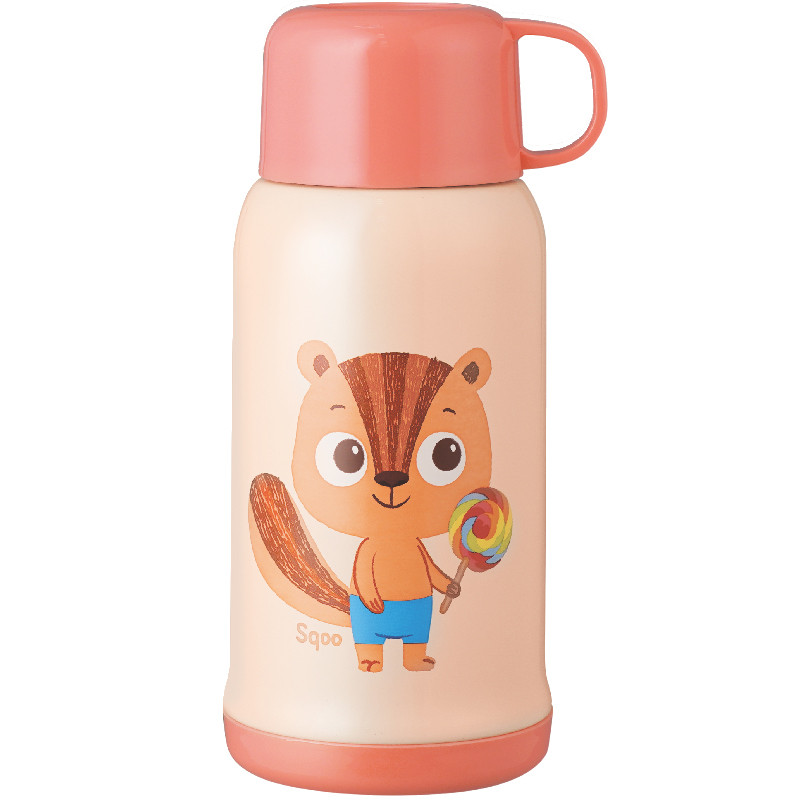 乐扣乐扣(Lock&Lock) 松鼠/恐龙/猫头鹰 儿童保温杯 550ml 西柚色