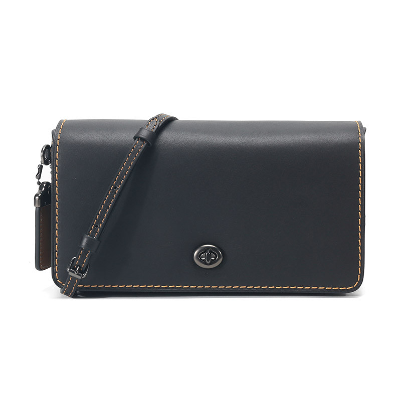 COACH 蔻驰 奢侈品 女士铬鞣皮革单肩斜挎包 37296 E84-荧光色墨绿色