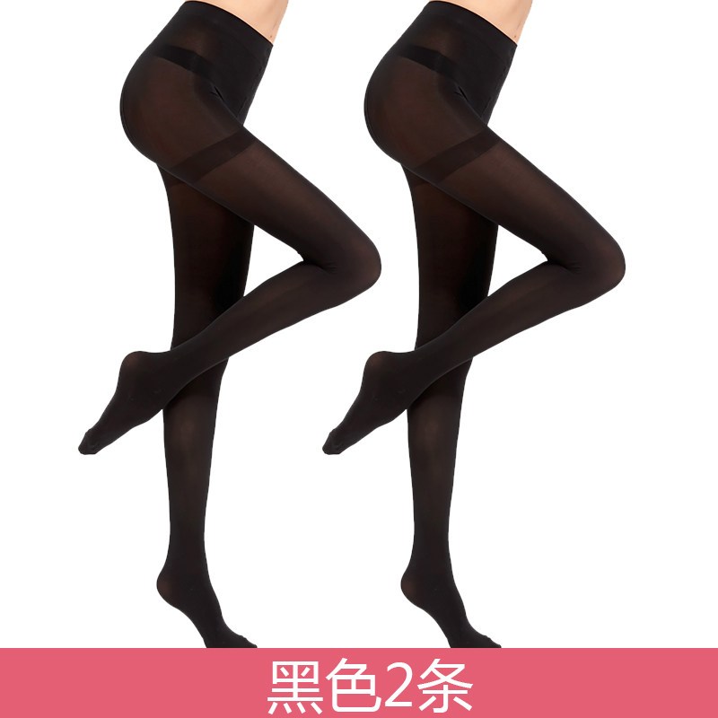 浪莎 加大码2条丝袜女连裤袜 春秋 中厚肉色打底裤袜子女胖mm