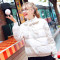 羽绒服女短款白色修身显瘦小个子外套2019冬季新款学生韩版面包服 M 白色