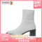 millie’s/妙丽2019冬专柜同款编织布面粗跟女袜靴LOC34DZ9 黑色(绒里) 35码