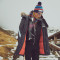 GXG男装冬季男士时尚都市流行字母拉花中长款灰色羽绒服外套男_1 灰色 165/S