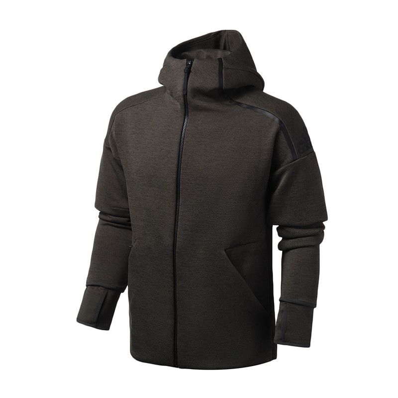阿迪达斯男服夹克外套连帽ZNE休闲运动服EB5233 XL EB5233绿色+黑色