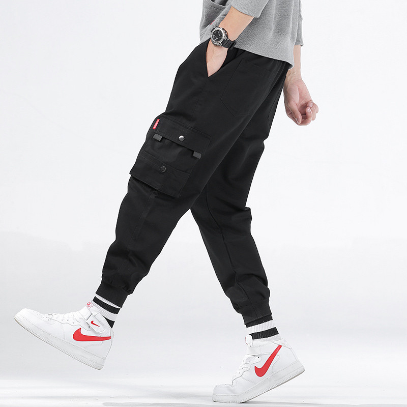 裤经典纯色九分裤韩版时尚嘻哈青少年纯色运动裤卫裤 柏林k1901浅灰 l