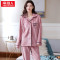 南极人女士秋冬分体家居服套装 XXL 米白抽条爱心506