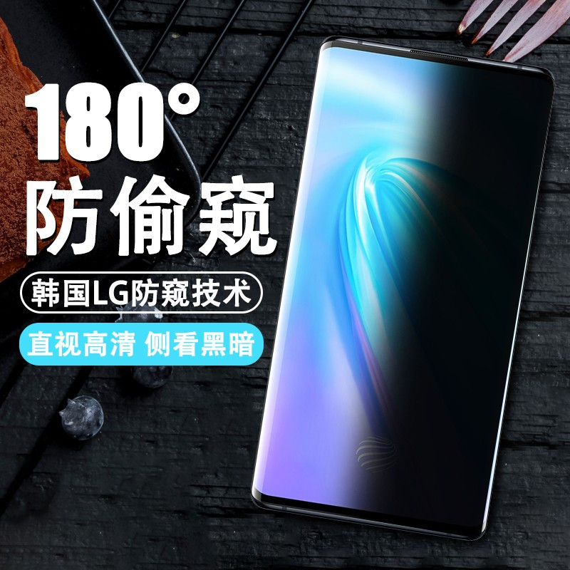 VIVONEX3钢化膜NEX3双屏版vivonex2双面屏vivonex2手机贴膜两面_725_36 Nex2【防窥钻石膜】后膜