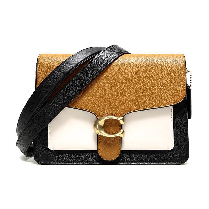 COACH 蔻驰 奢侈品 女士皮革手提包单肩斜挎包 76106 B4P3B-混合稻草色